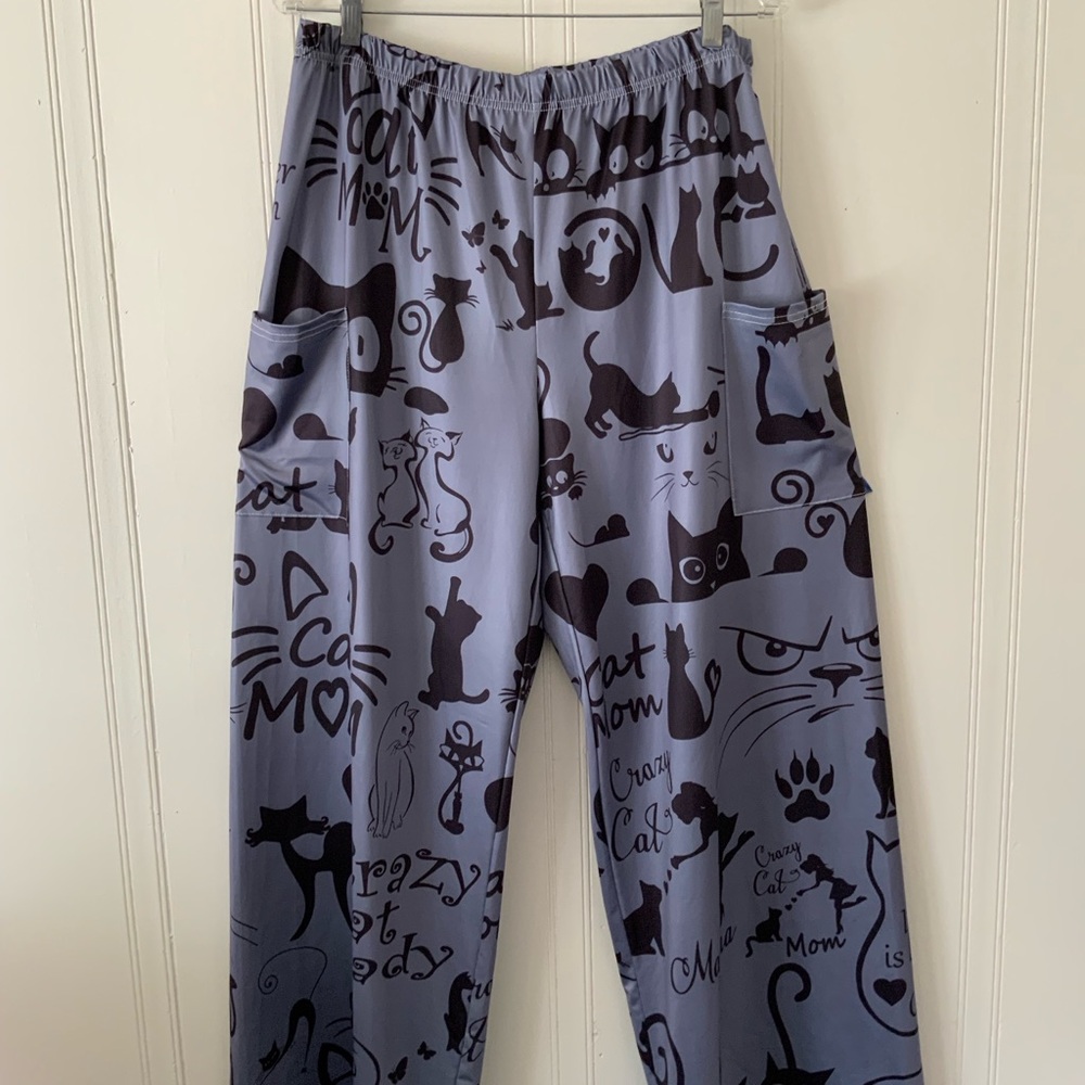 Playful Gray and Black Casual Lounge Bottoms